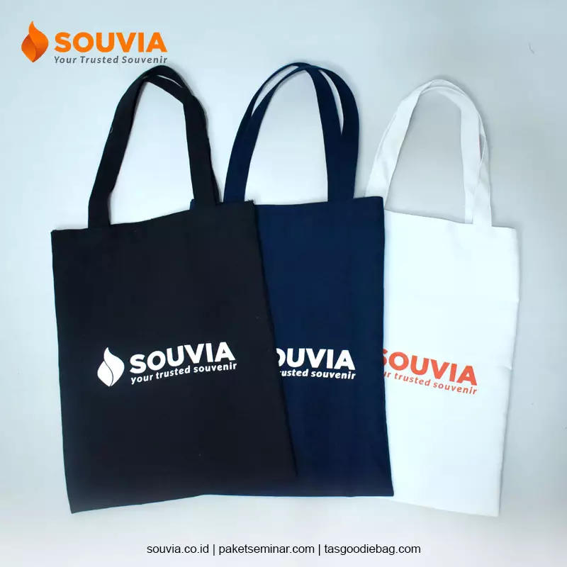 Tote bag dan goodie bag tas kain kanvas untuk souvenir acara, souvenir kantor, dan souvenir perusahaan
