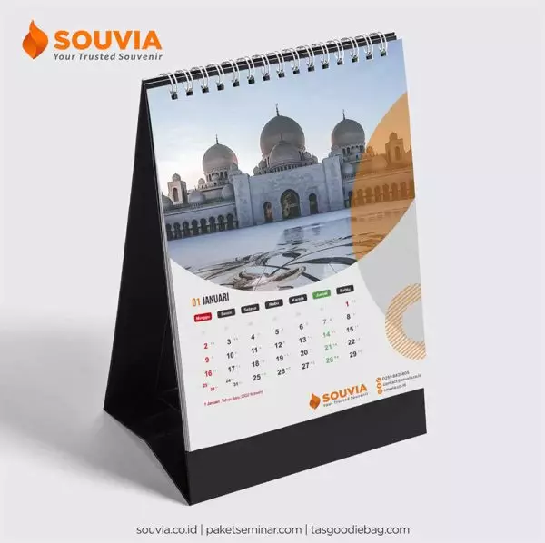 kalender meja bulanan untuk souvenir akhir tahun