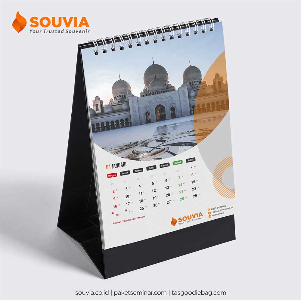 kalender meja bulanan untuk souvenir akhir tahun