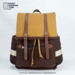Tas punggung Magna bahan kanvas 2 warna punya desain yang menarik