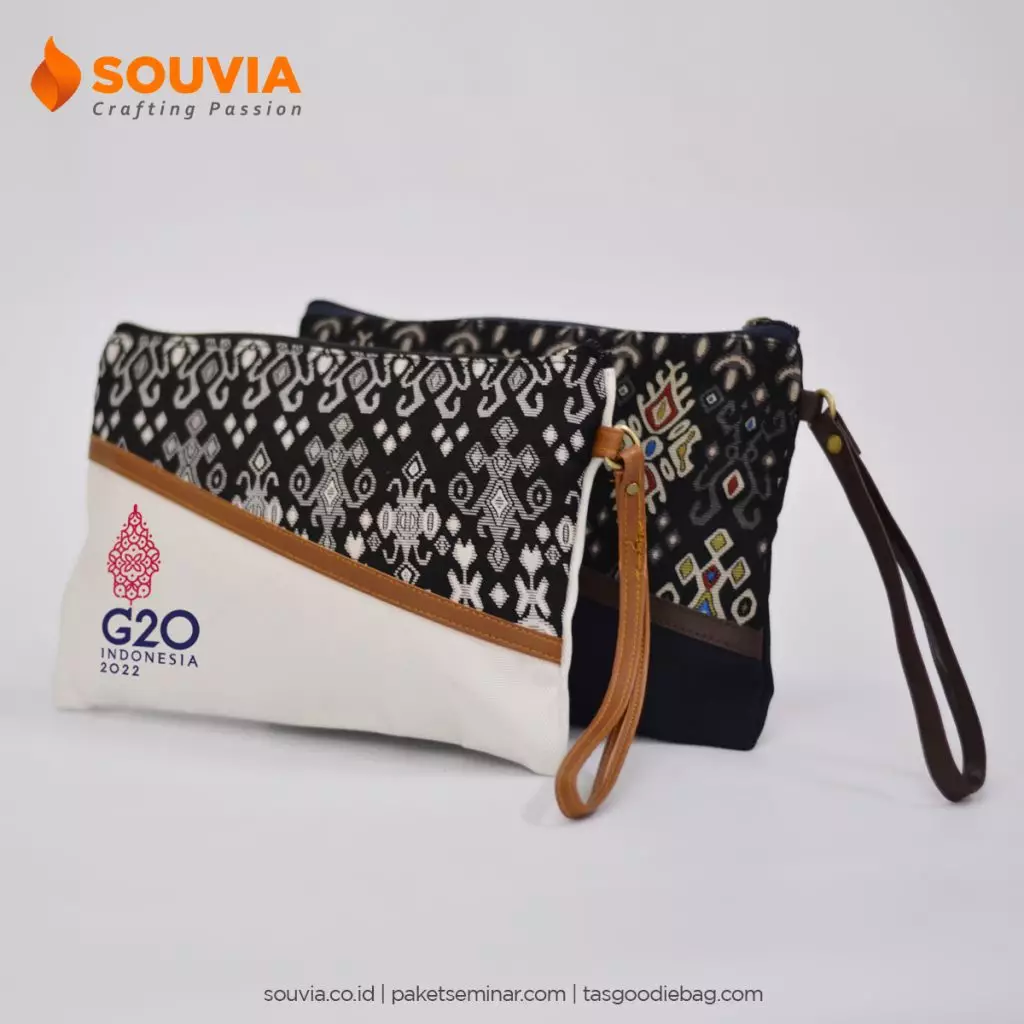 souvenir pouch bag motif batik untuk merchandise G20 2022