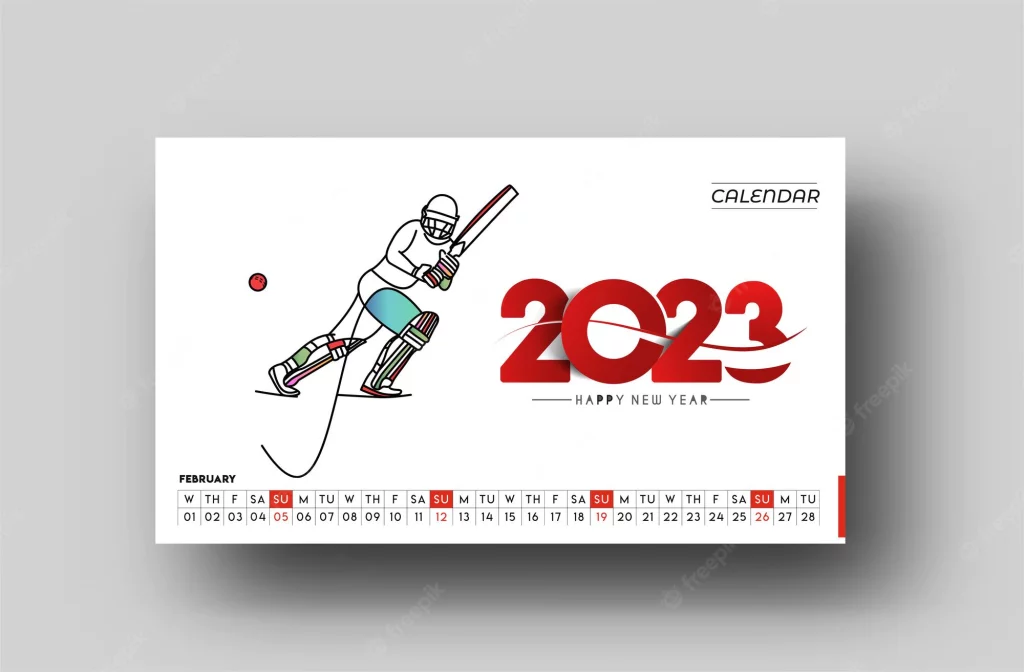 Contoh desain kalender 2023