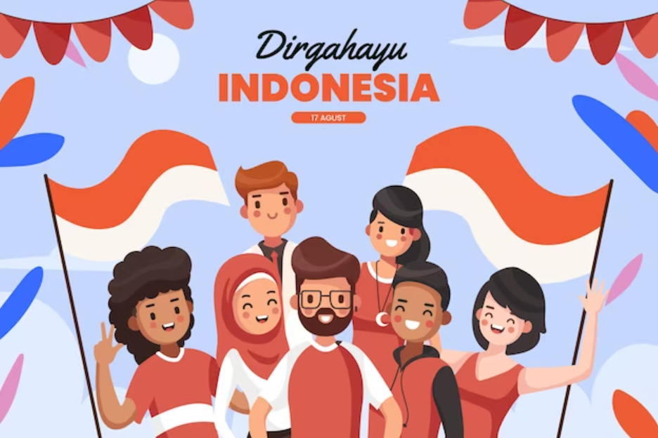 ilustrasi poster 17 agustus yang menarik